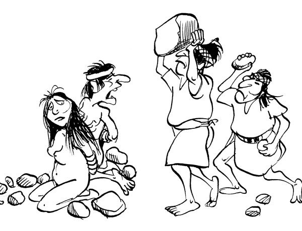 LAS COMUNIDADES REGIDAS POR LA AUTORIDAD DEL INCA ESTABAN OBLIGADAS A LAPIDAR TANTO A LA MUJER COMO AL HOMBRE, QUE COMETÍAN ADULTERIO.